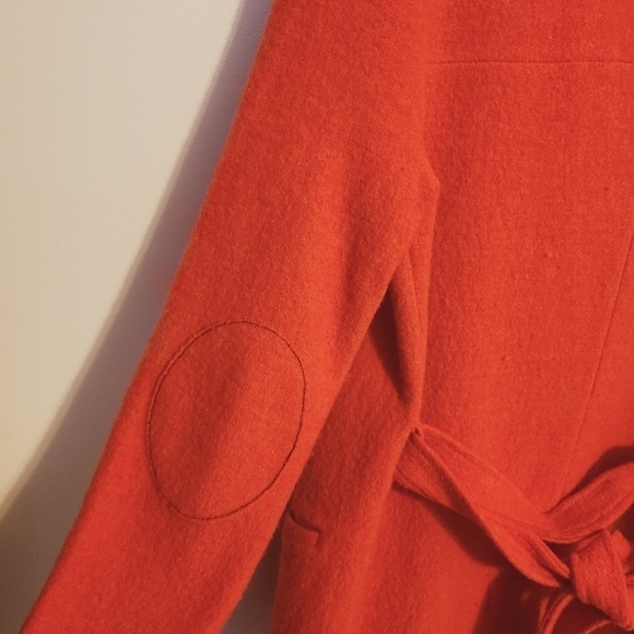 Anthropologie | Sparrow Women's Orange Wool Belted Jacket (Size Small) - Picture 10 of 16